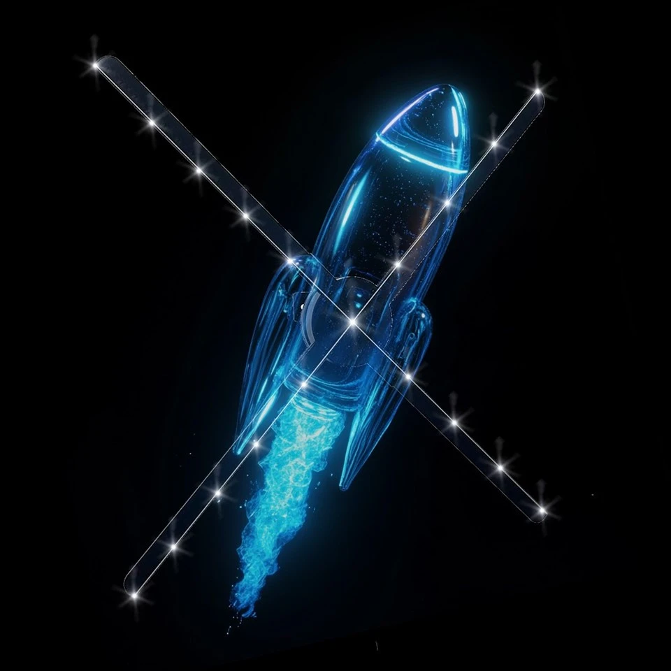 Hologrammas gaismas ventilators